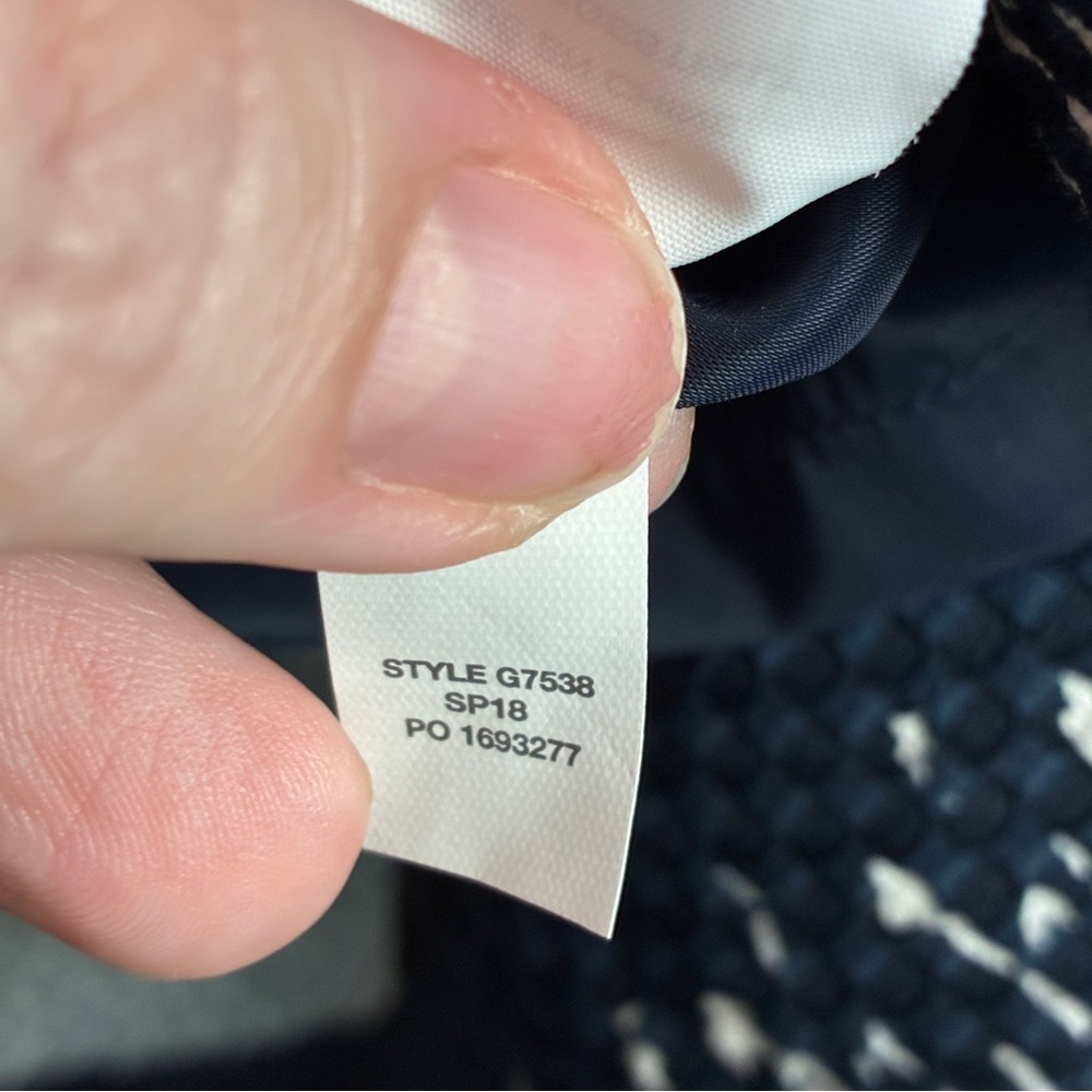 J.Crew Women's 12 Sheath Dress Navy White Check‎ Tweed Work Cocktail Timeless - Picture 5 of 14
